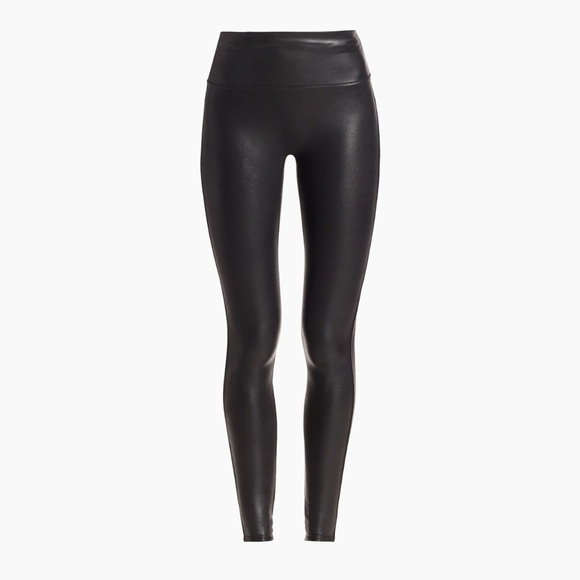 SPANX Faux Leather Full Length High Waist Leggings Size Large - Picture 2 of 11